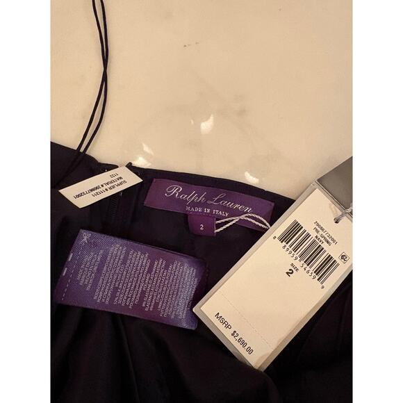 Ralph Lauren Collection Purple Label Silk Halter Midi Dress Cocktail Formal 2 - Picture 6 of 14